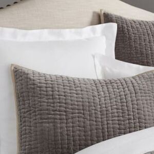 Pottery Barn Pick-Stitch Handcrafted Linen Shams